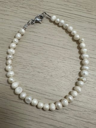 Bracciale perle fiume fatto a mano