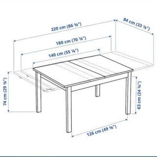 Mesa extensible IKEA Bjursta + 4 sillas