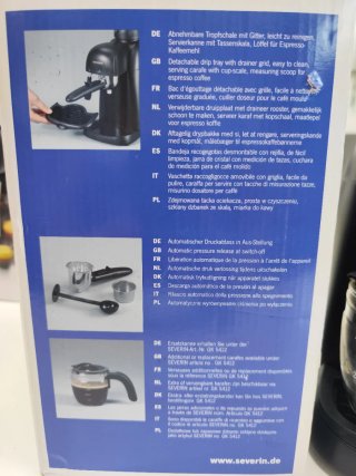 Cafetera Espresso Severin Automática 3,5 Bar