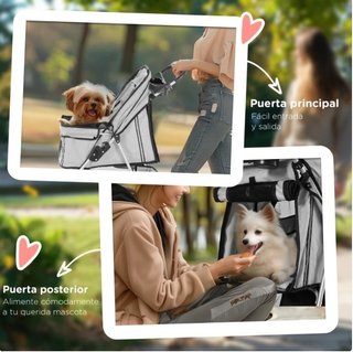 Carrito Perro Pequeño Cesta Plegable