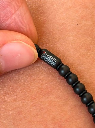 Pulsera Roberto Demeglio Negra con Rojo