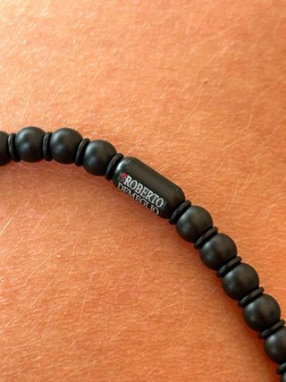 Pulsera Roberto Demeglio Negra con Rojo