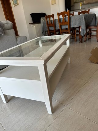 Mesa de centro IKEA IDANÄS cristal y madera
