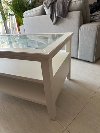 Mesa de centro IKEA IDANÄS cristal y madera