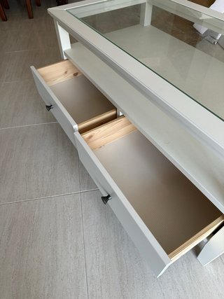 Mesa de centro IKEA IDANÄS cristal y madera