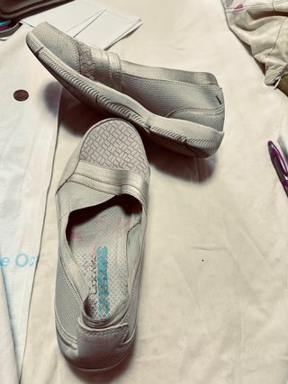 Zapatos Skechers Beige/Plata