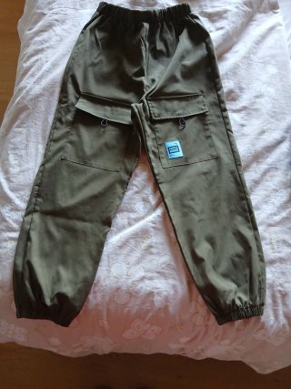 Pantaloni cargo bambino verdi