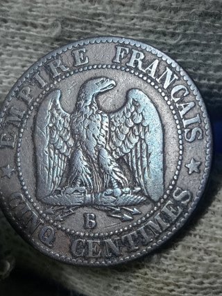 Moneta Francia Napoleone III 1855