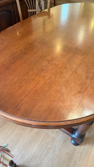 Mesa comedor madera maciza + 5 sillas