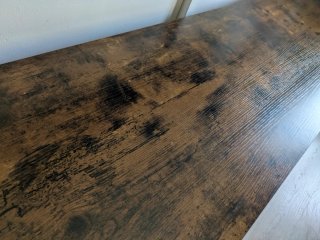 Mueble TV 140cm 2 estantes madera y metal