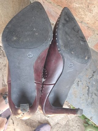 Botines de tacón marrones talla 41