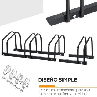 Soporte Aparcamiento 4 Bicicletas Acero