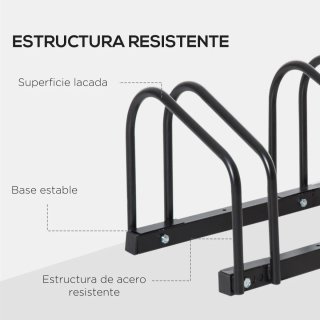 Soporte Aparcamiento 4 Bicicletas Acero