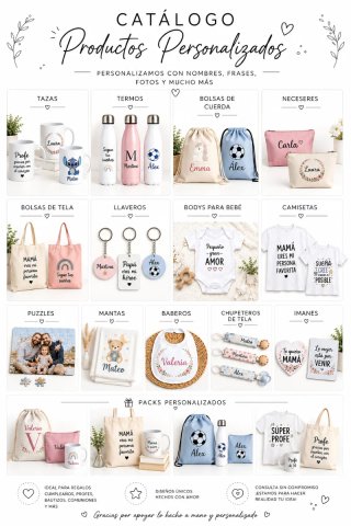 Catálogo de productos personalizados