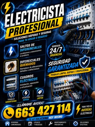 Electricista Profesional Urgente
