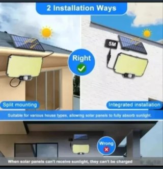 2 Focos Solares 234 LED Mando