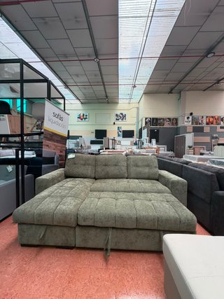 Sofá Cama Verde con Arcón
