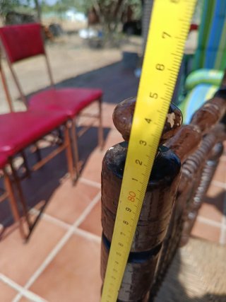 Silla de enea madera oscura