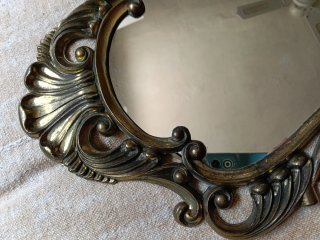 Espejo vintage bronce decorativo
