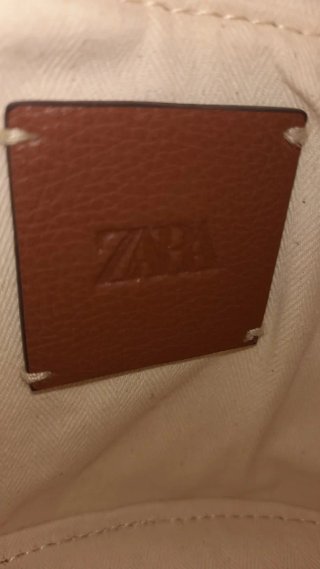 Bolso Zara Marrón Piel