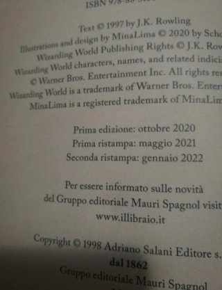 Hp pietra filosofale minalima 2 ristampa