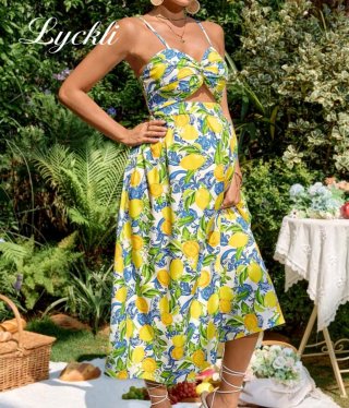 Vestido estampado limones