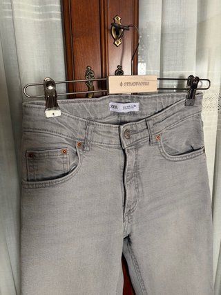Vaqueros Zara Rectos Grises Talla 13-14 años