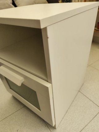 Mesita de noche Brimnes Ikea blanca