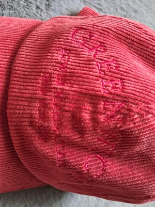 Cappellino H&M Velluto Rosso Ricamato
