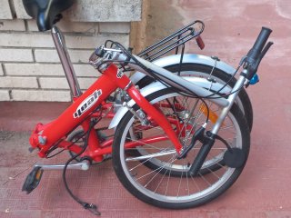 Bicicleta Plegable Roja