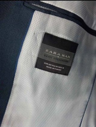 Traje Zara Chaqueta Talla 38 azul