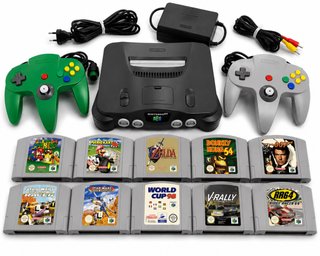 Consola Nintendo 64 + 2 mandos y 10 juegos
