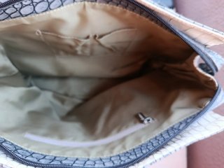 Bolso de hombro Burdeos y gris