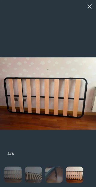 Somier Plegable Metal/Madera 90x190