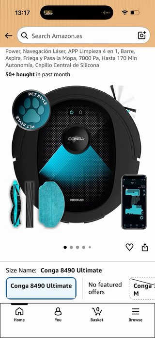 Aspirador Robot Conga Cecotec con Fregasuelo
