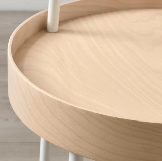 Mesa auxiliar IKEA Burvik blanca 38cm