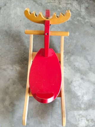 Caballito balancín de madera