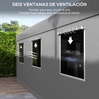 Carpa Garaje Coche 6x3m Gris