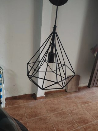 Lote farolillos y lámpara jaula