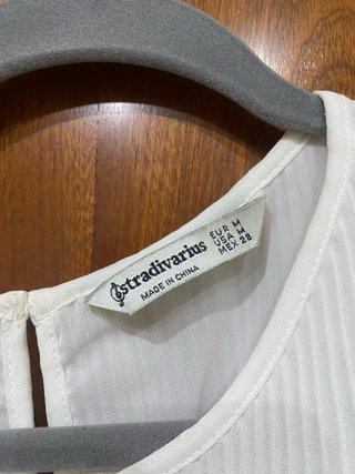 Camisa Stradivarius Blanca Talla M