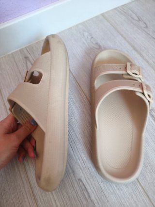 Chanclas Beige Talla 40