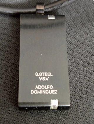 Colgante Adolfo Domínguez Negro y Plata
