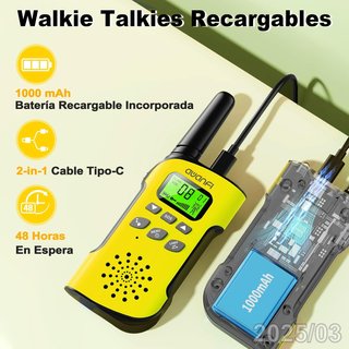 AWANFI x2 Walkie Talkie Niños Recargables GL-528