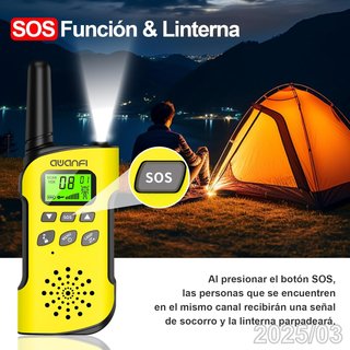 AWANFI x2 Walkie Talkie Niños Recargables GL-528