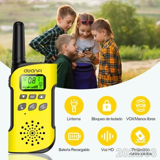 AWANFI x2 Walkie Talkie Niños Recargables GL-528