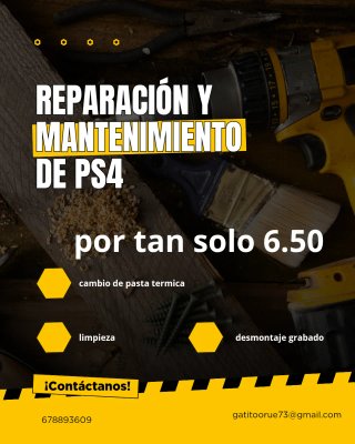 MANTENIMIENTO DE PS4