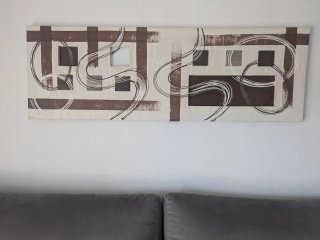 Cuadro Decorativo Beige y Marrón