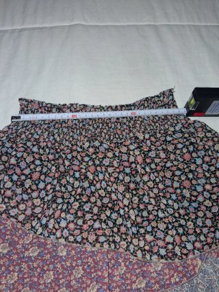 Falda Boho Mini Flores Volantes Talla M