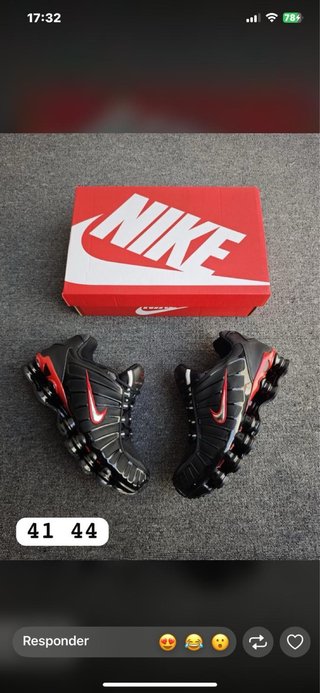 Nike Shox R4 Negro Rojo Talla 41/44