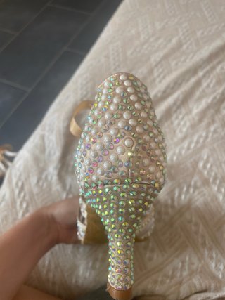 Zapatos de baile Axionfit Beige y Dorado con pedre